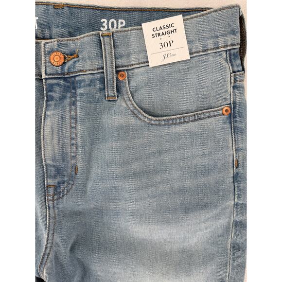 J Crew Classic Straight Jeans High Rise Ankle Denim 30P Petite Light Wash NWT - Picture 3 of 9